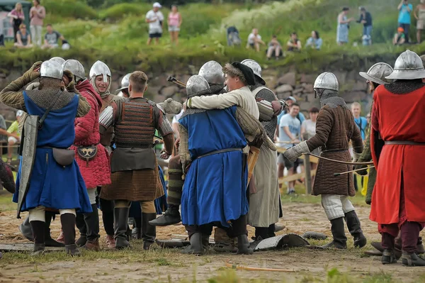 Sint Petersburg Rusland 2014 Open Festival Van Middeleeuwse Cultuur Vyborg — Stockfoto