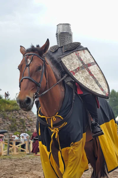 Rusia San Petersburgo 2014 Open Festival Medieval Culture Vyborg Thunder — Foto de Stock