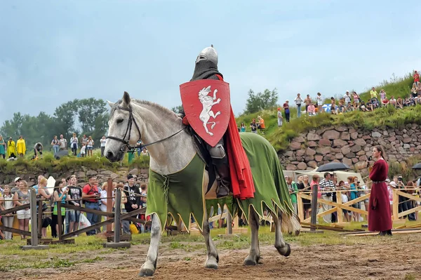 Sint Petersburg Rusland 2014 Open Festival Van Middeleeuwse Cultuur Vyborg — Stockfoto