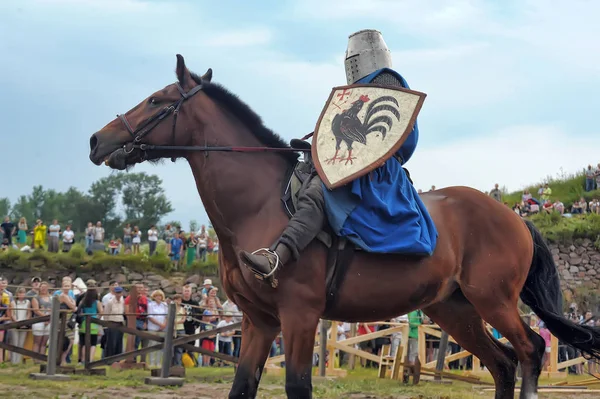 Rússia São Petersburgo 2014 Festival Aberto Cultura Medieval Vyborg Thunder — Fotografia de Stock