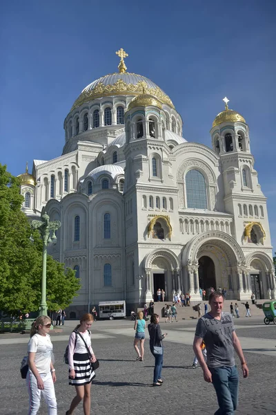 Rusya Kronstadt 2018 Deniz Katedrali Aziz Nikolaos Wonderworker Son Büyük — Stok fotoğraf