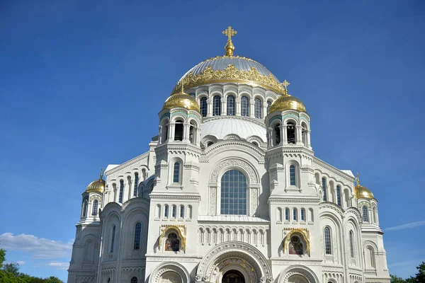 Rusya Kronstadt 2018 Deniz Katedrali Aziz Nikolaos Wonderworker Son Büyük — Stok fotoğraf