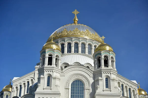Rusko Kronstadt 2018 Námořní Katedrála Svatého Mikuláše Svým Způsobem Divotvůrce — Stock fotografie