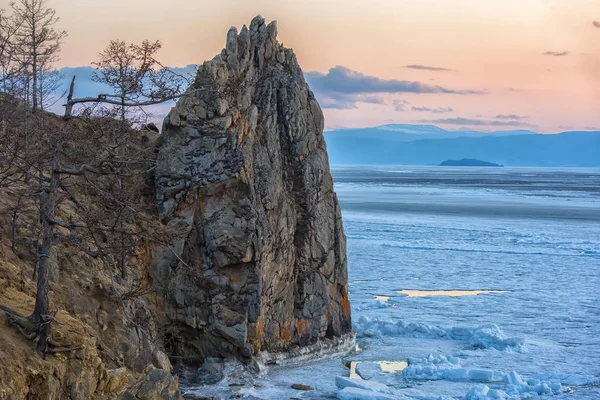 Frühlingsmorgen Baikalsee Olchon — Stockfoto