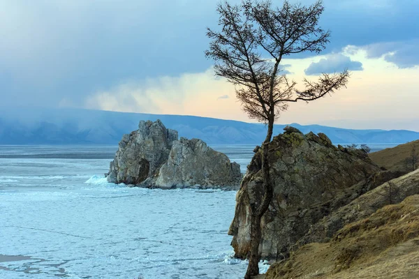 Baikal Lake Shamanka Sten Och — Stockfoto