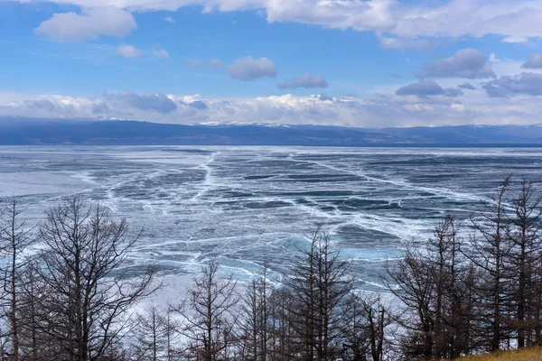 Baikal Lake Het Mei Ijs Drift Eiland Van Olkhon Het — Stockfoto