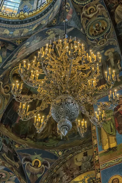 Petersburg Russia 2017 Soffitto Della Chiesa Del Salvatore Sul Sangue — Foto Stock