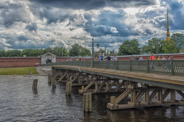 Petersburg Russia 2018 Kronverksky Bridge Peter Paul Fortress — Stock Photo, Image