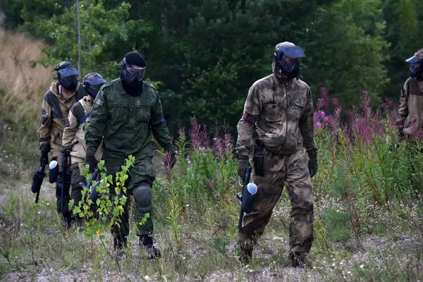 San Petersburgo Rusia 2017 Torneo Paintball Aire Libre Final Del —  Fotos de Stock