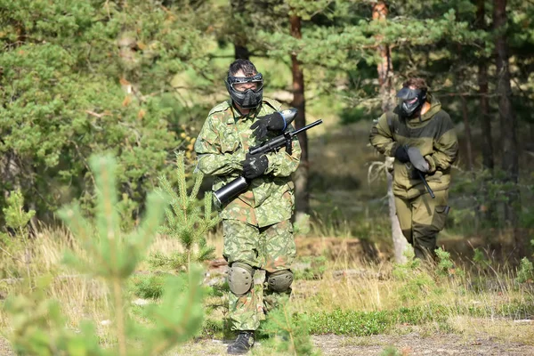 Petrohrad Rusko 2017 Open Air Paintball Turnaj Konci Léta Přírodě — Stock fotografie