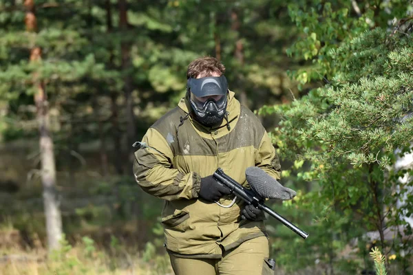 São Petersburgo Rússia 2017 Torneio Paintball Livre Final Verão Natureza — Fotografia de Stock