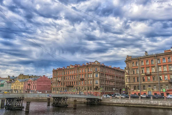 Petersburg Rusya 2017 Gorstkin Köprü Fontanka Nehri Üzerinden Sadece Bir — Stok fotoğraf