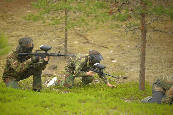 Petersburg Rusko 2014 Pod Širým Nebem Paintball Turnaj Konci Léta — Stock fotografie