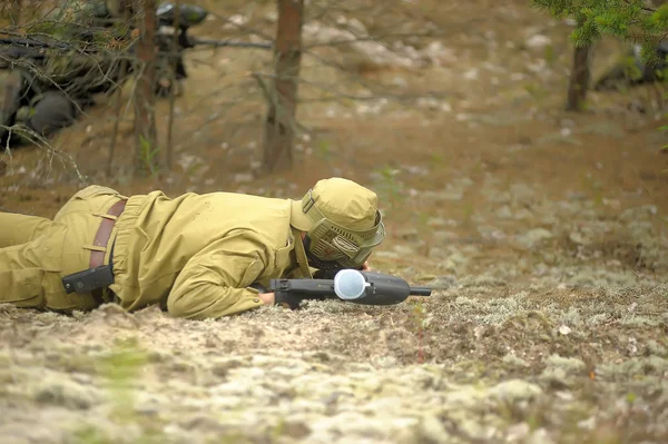 Petersburg Rusko 2014 Pod Širým Nebem Paintball Turnaj Konci Léta — Stock fotografie