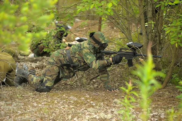 Saint Pétersbourg Russie 2014 Tournoi Paintball Plein Air Fin Été — Photo