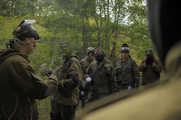 Petersburg Russia 2014 Turnamen Paintball Terbuka Akhir Musim Panas Orang — Stok Foto