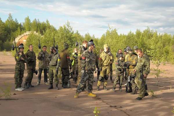 San Petersburgo Rusia 2014 Torneo Paintball Aire Libre Final Del — Foto de Stock