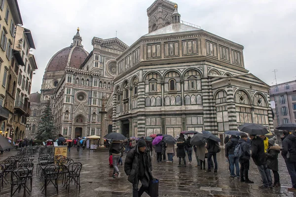 Włochy Florencja 2018 Katedra Santa Maria Del Fiore Baptysterium Joh — Zdjęcie stockowe