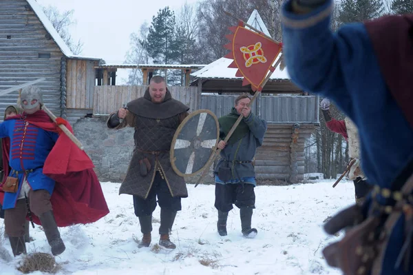 Russie Saint Pétersbourg 2014 Festival Est Une Reconstruction Historique Âge — Photo