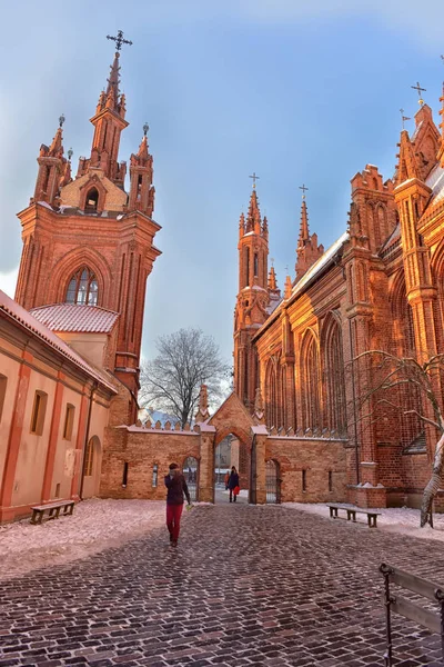 Λιθουανία Vilnius 2016 Καθολική Εκκλησία Της Αγίας Άννης Στο Βίλνιους — Φωτογραφία Αρχείου