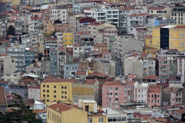 Турция Стамбул 2018 Жилой Район Города Вид Сверху Смотровой Площадки — стоковое фото