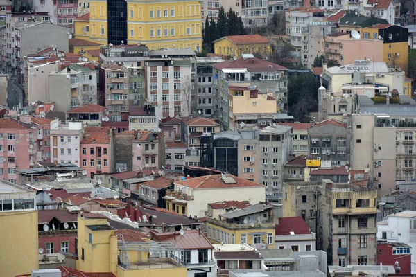 Turquía Estambul 2018 Zona Residencial Ciudad Vista Superior Desde Plataforma — Foto de Stock