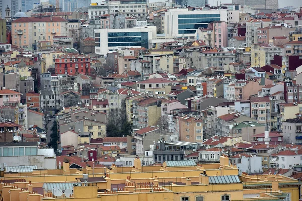 Турция Стамбул 2018 Жилой Район Города Вид Сверху Смотровой Площадки — стоковое фото