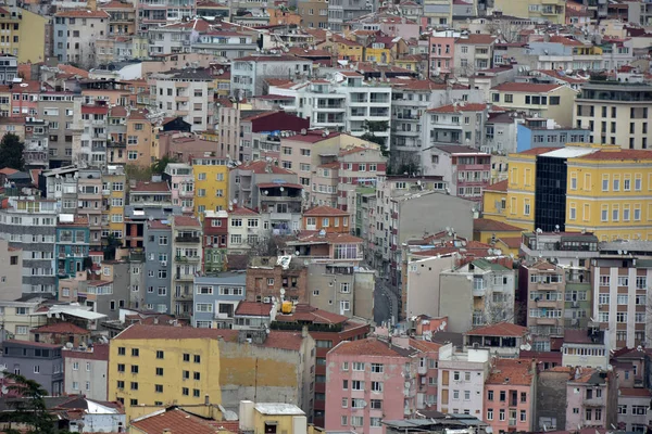 Turquía Estambul 2018 Zona Residencial Ciudad Vista Superior Desde Plataforma — Foto de Stock