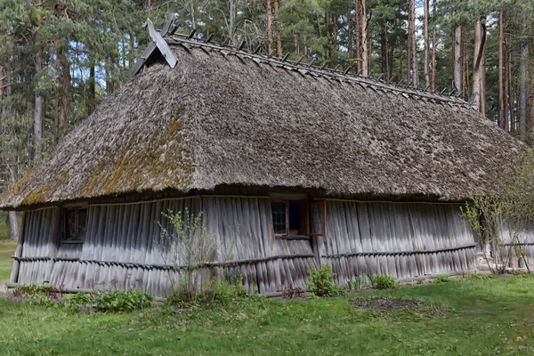 Letland Riga 2016 Een Oud Houten Huis Letse Volkenkundig Museum — Stockfoto