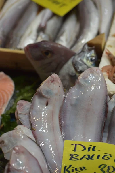 Turquía Estambul 2018 Solea Solea Mercado Pescado Estambul — Foto de Stock