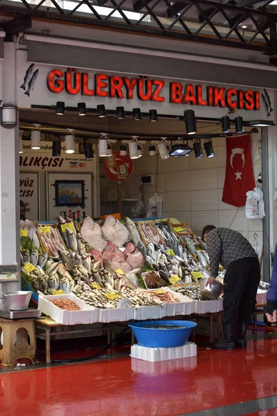 Turkey Istanbul 2018 Large Variety Fish Fish Market Istanbul — Stock Photo, Image