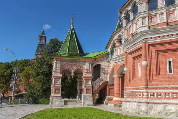 Russland Moskau 2018 Mehrfarbige Kuppeln Der Basilius Kathedrale Auf Dem — Stockfoto