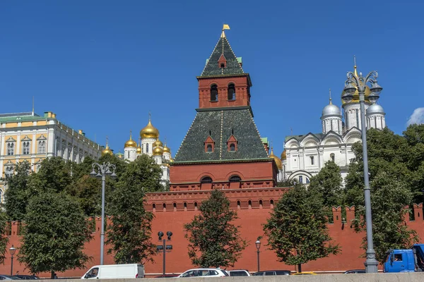 Rússia Moscou 2018 Muro Kremlin Lado Rio Moscou — Fotografia de Stock
