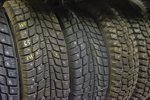 Neumáticos Tachonados Invierno Tienda — Foto de Stock