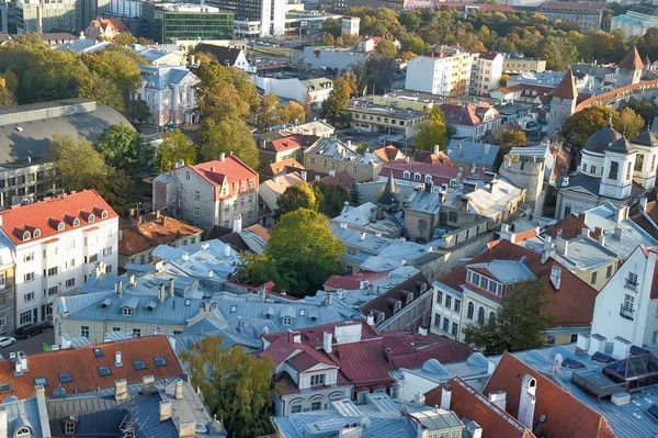 Estonya Tallinn Gözlem Güverte Yukarıdan Kentin Çatıları 2014 Görünümünü — Stok fotoğraf