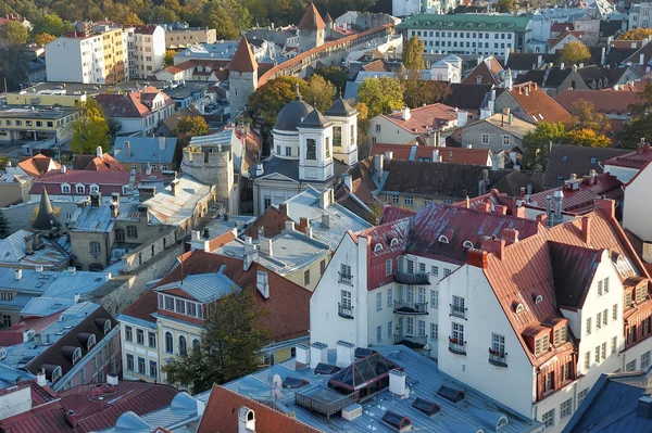 Estonya Tallinn Gözlem Güverte Yukarıdan Kentin Çatıları 2014 Görünümünü — Stok fotoğraf