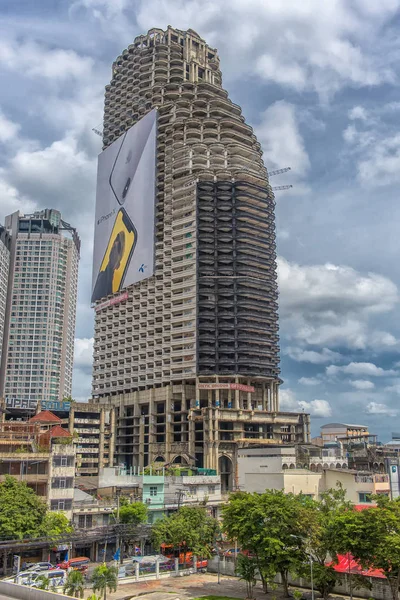 Thaiföld Bangkok 2018 Elhagyott Felhőkarcoló Bangkokban Központ — Stock Fotó