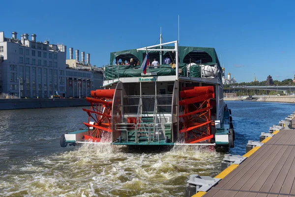 Rusko Moskva 2018 Turistické Motorová Loď Řece Moskva — Stock fotografie