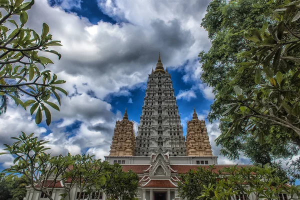 Thailändska Pagoda Wat Yansangwararam Templet Pattaya Thailand — Stockfoto