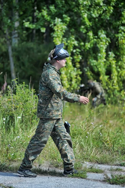 San Petersburgo Rusia 2013 Torneo Paintball Aire Libre Final Del — Foto de Stock