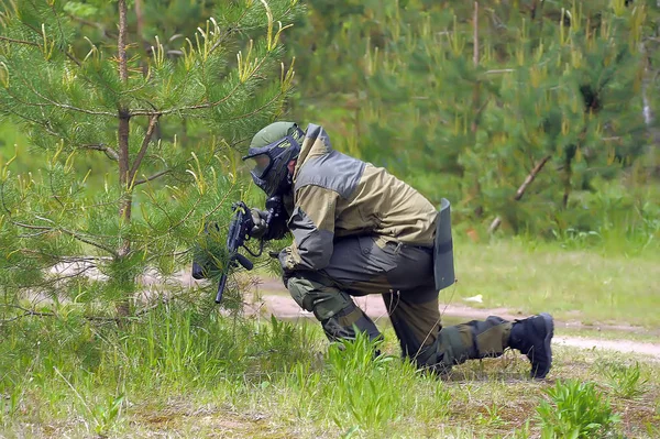 San Petersburgo Rusia 2013 Torneo Paintball Aire Libre Final Del —  Fotos de Stock