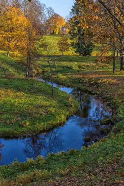 Autumn Landscape Stream Oranienbaum Park Royalty Free Stock Photos