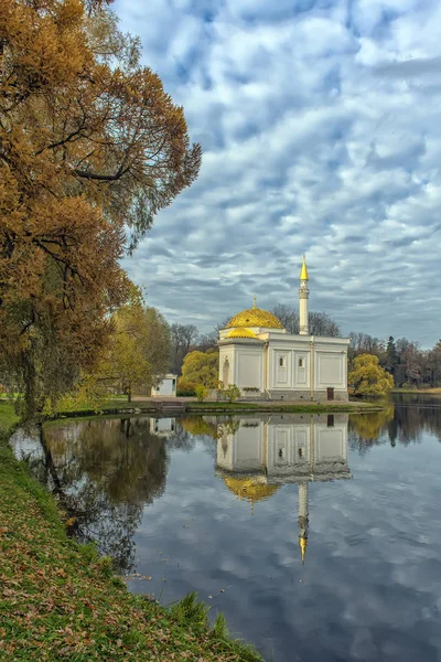 Ryssland Tsarskoye Selo 2018 Turkiska Badet Golden Falla Catherine Park — Stockfoto