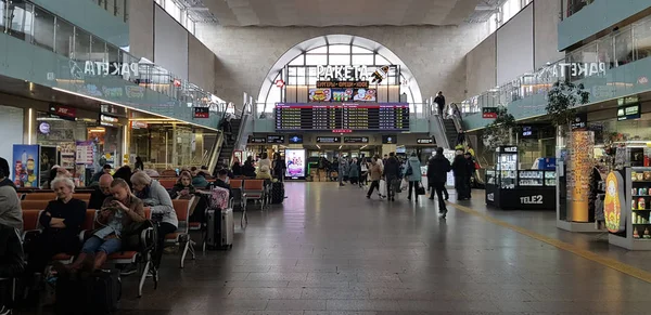 Russland Moskau 2018 Leningradsky Railway Station — Stockfoto