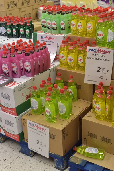 Finlande Lappeenranta 2015 Détergent Pour Fées Vente Dans Supermarché — Photo