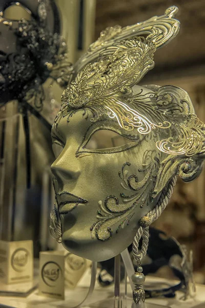 Talya Venedik 2018 Geleneksel Venedik Maske Pencere Mağazasında — Stok fotoğraf