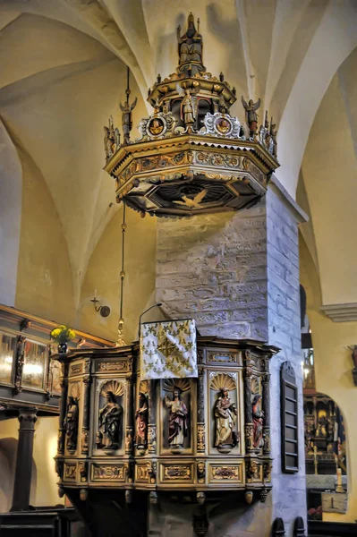 Εσθονία Ταλίν 2014 Αρχαία Εκκλησία Του Αγίου Πνεύματος Εσωτερικού — Φωτογραφία Αρχείου