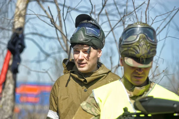 Petersburg Russia 2013 Open Air Paintball Tournament End Summer Nature — Stock Photo, Image