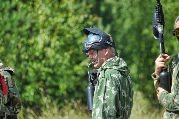 Petersburg Rosja 2013 Turnieju Paintball Plenerowe Pod Koniec Lata Przyrodzie — Zdjęcie stockowe