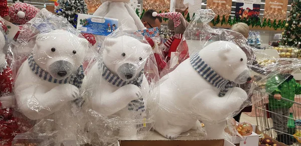 Rusia San Petersburgo 2018 Juguetes Navidad Supermercado — Foto de Stock